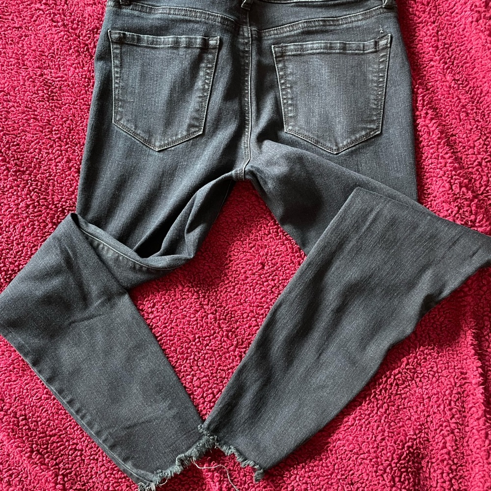Refuge black jeans size 6 frayed hems